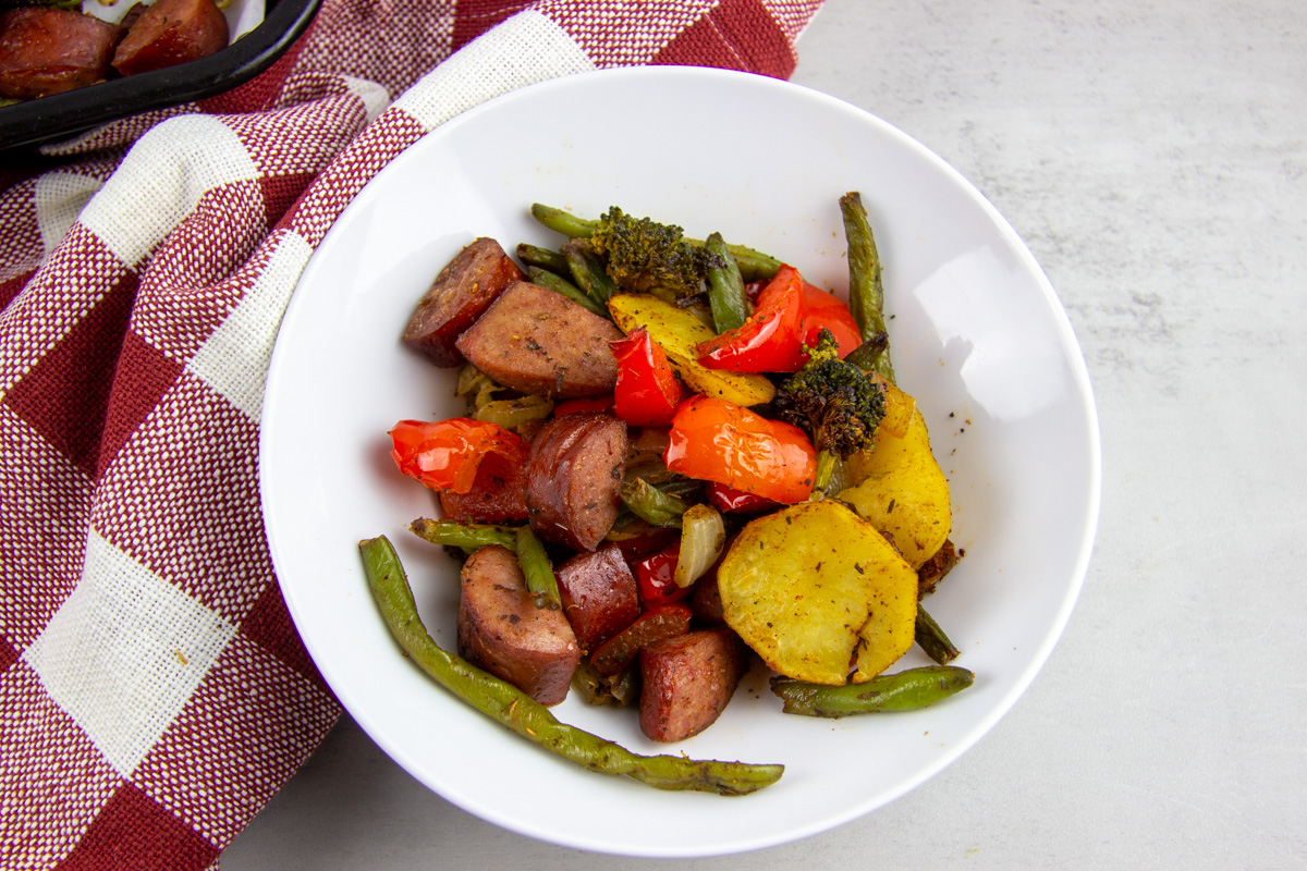 Easy Air Fryer Kielbasa And Veggies Easy Macro Meals