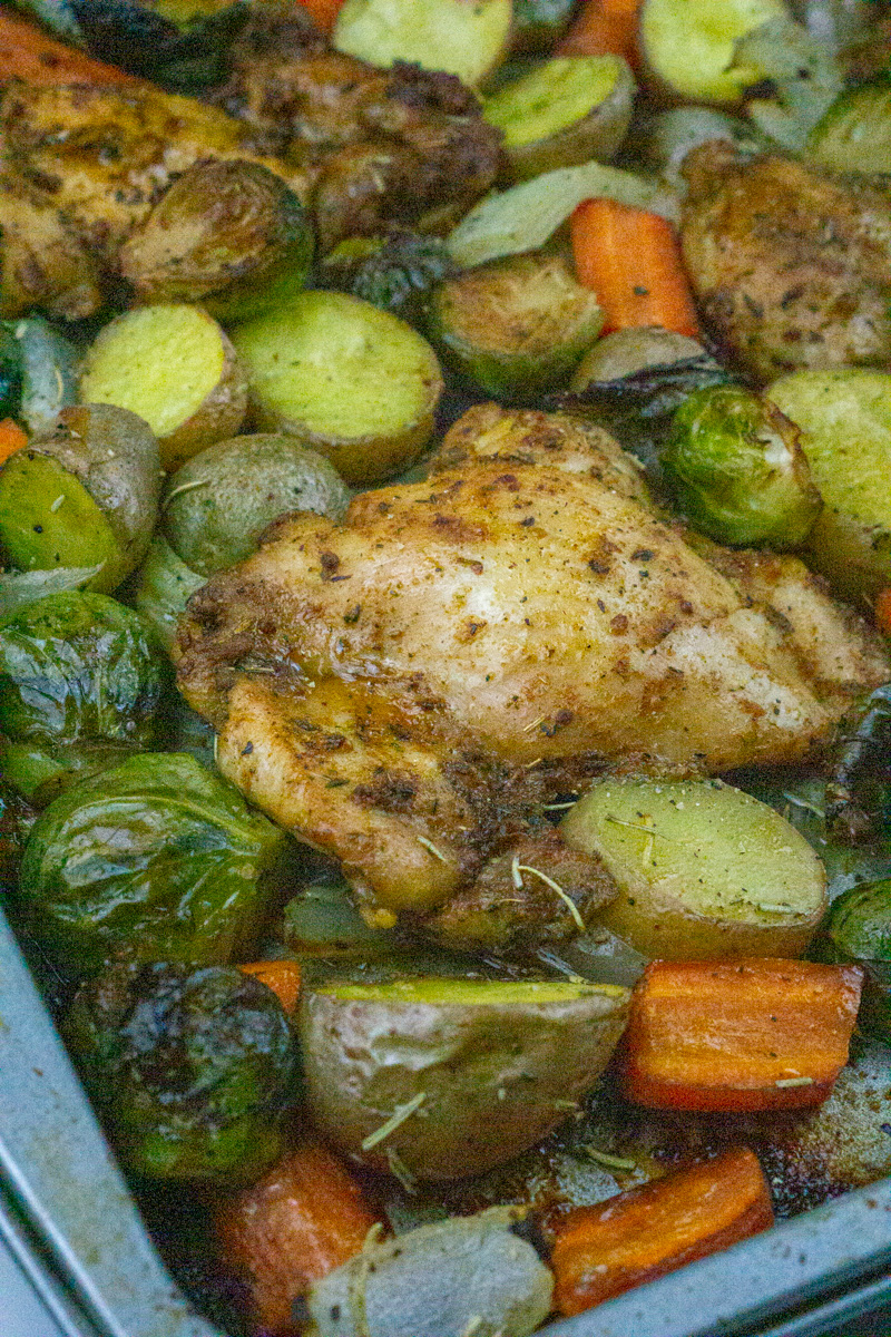 Fall Harvest Chicken Thigh Tray Bake
