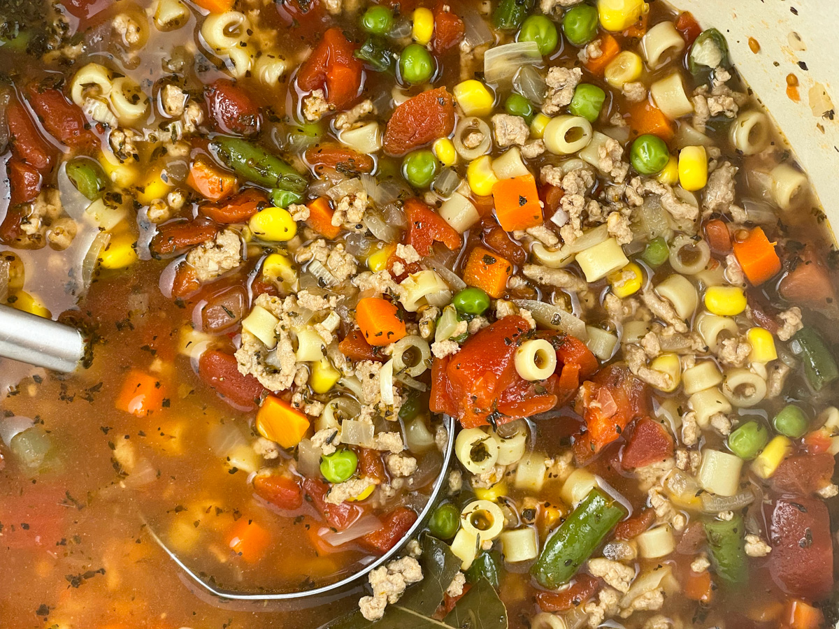 Ground Turkey Soup with Vegetables