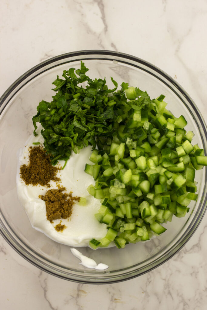 Ingredients for Raita