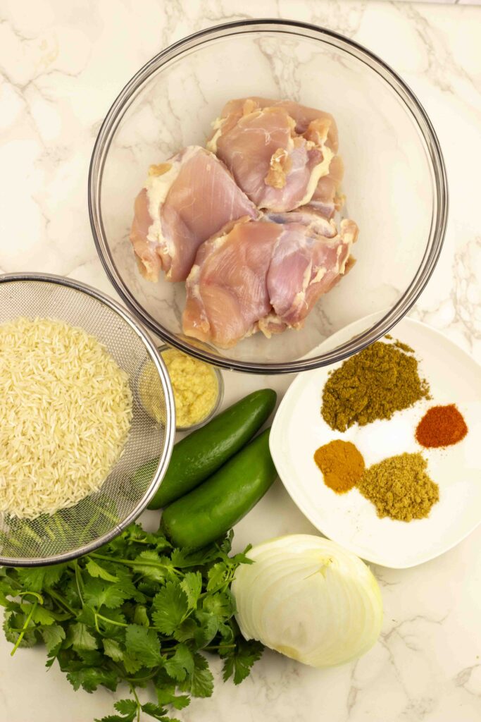 Instant Pot Chicken Biryani Ingredients