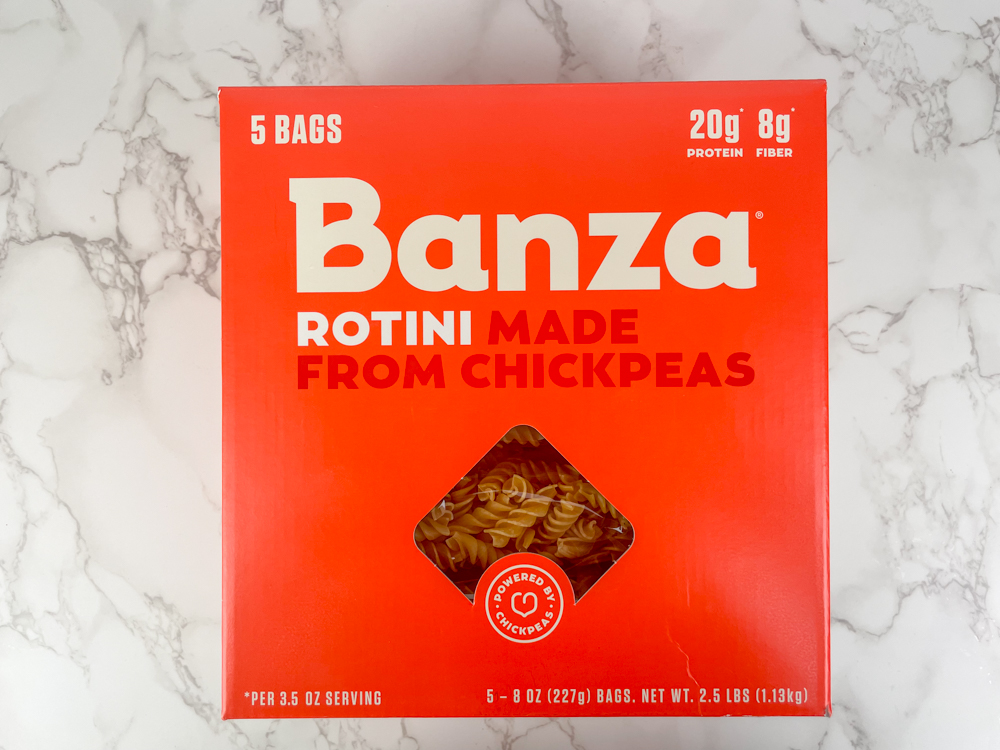 Banza chickpea pasta.