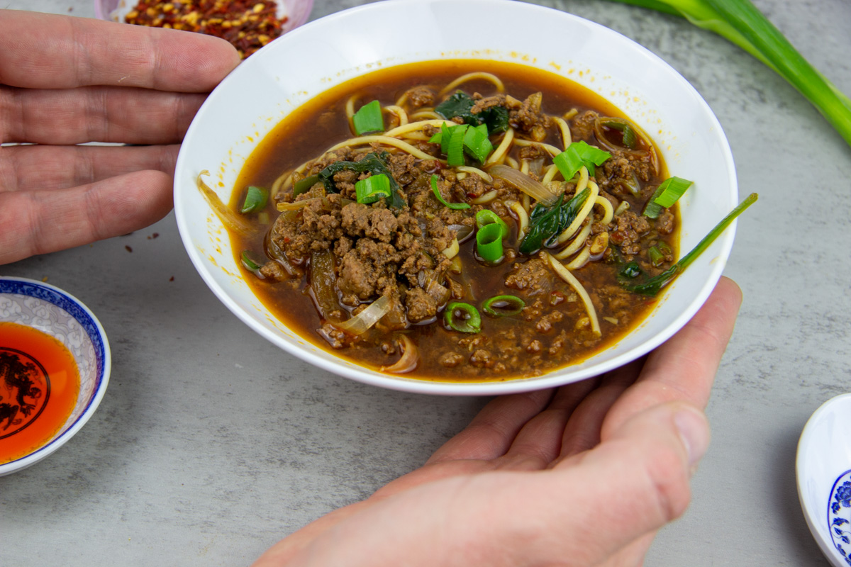 Spicy Beef Noodle Soup (Ground Beef)